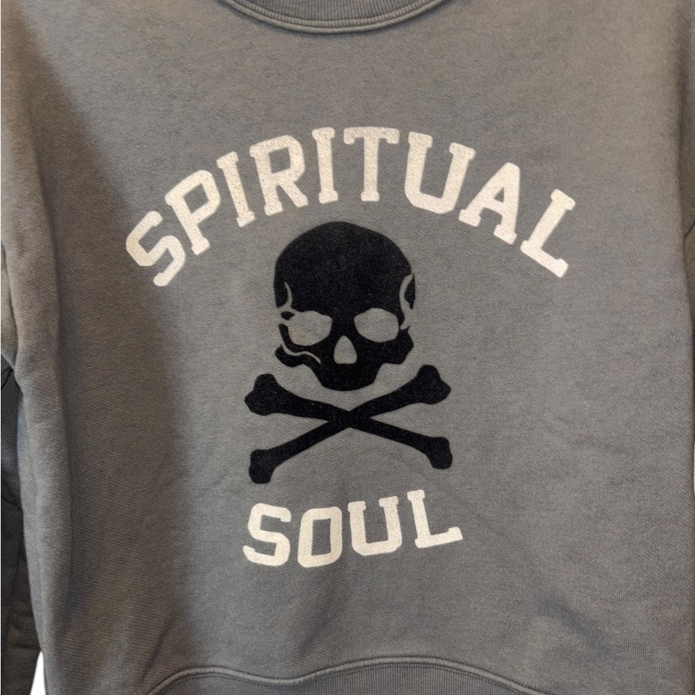 SPIRITUAL GANGSTER Skull Black Crew Neck Sweatshirt Women’s Size Small - Picture 7 of 10